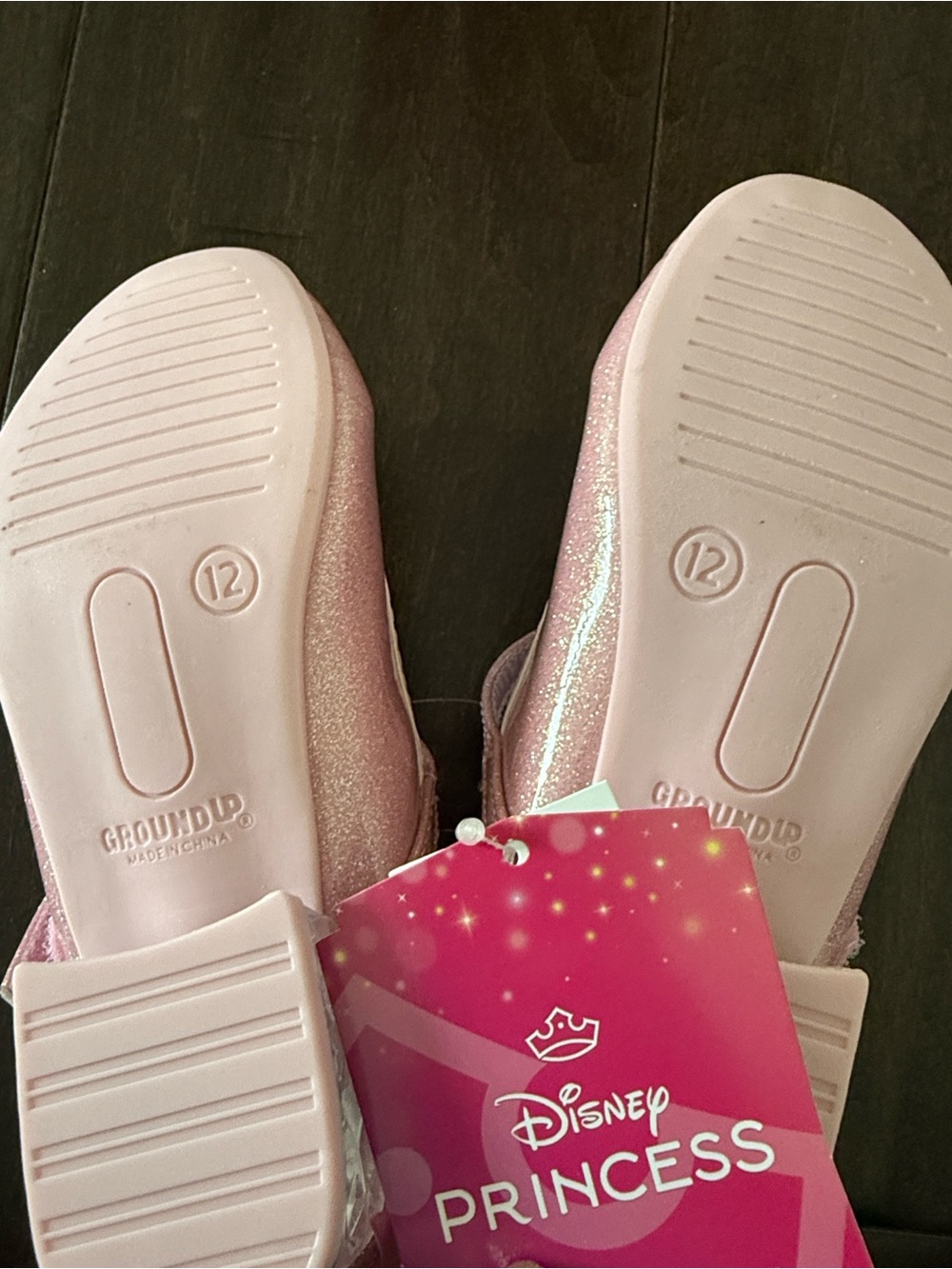 NWT Rare Disney Princess Girls Pink Sparkle Princess Light Up Mary Jane Shoes - Picture 12 of 12
